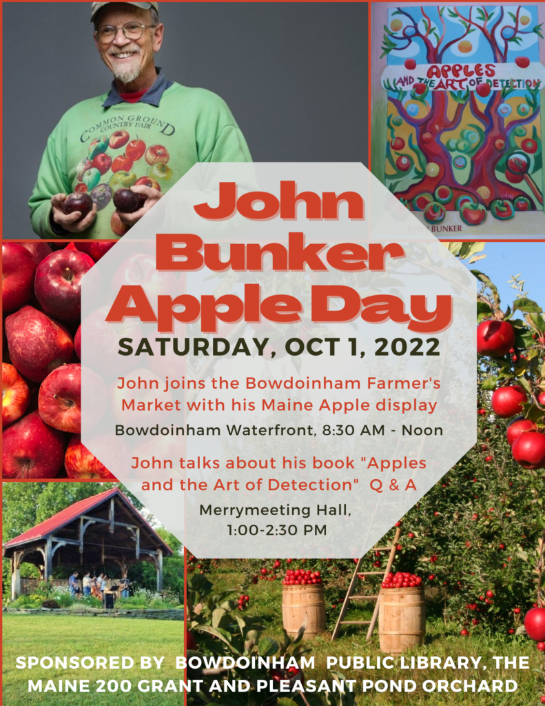 John Bunker in town October 1 Bowdoinham Public Library