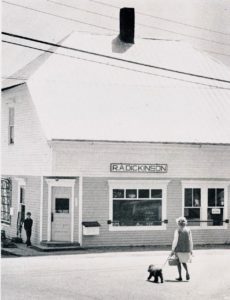 Dickenson's Store in 1976 with Dot and her dog