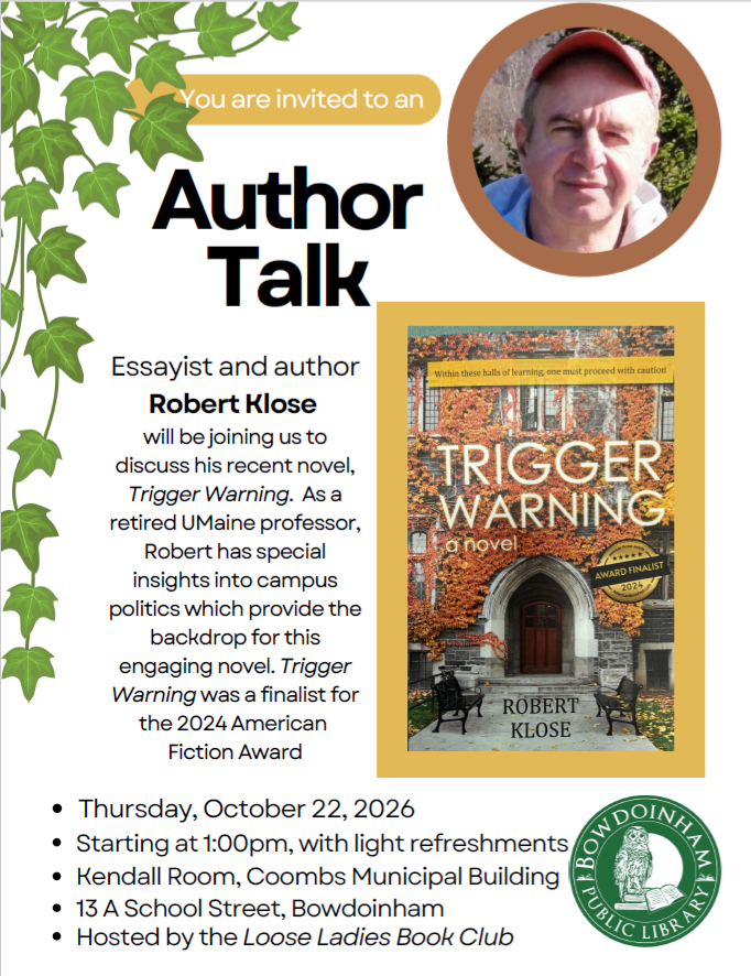 Author Talk with Robert Klose poster